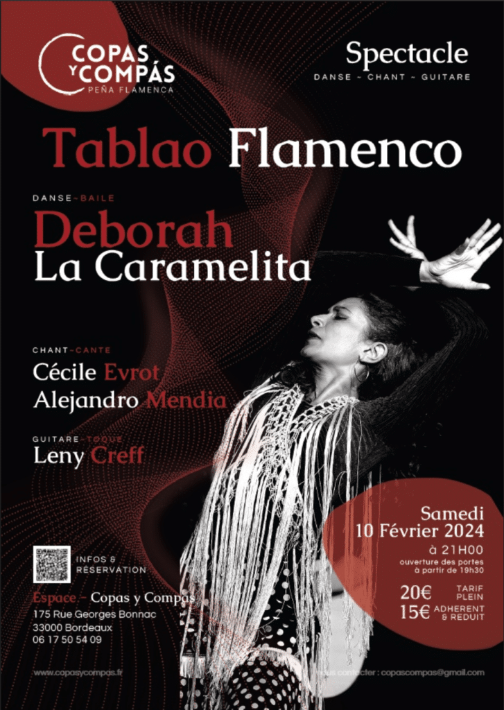 affiche tablao flamenco bordeaux deborah la caramelita