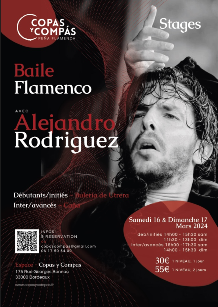 affiche stages flamenco alejandro rodriguez