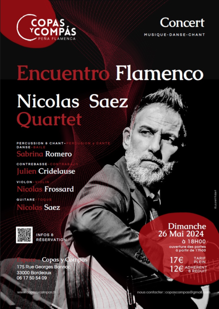 nicolas saez quartet spectacle flamenco bordeaux
